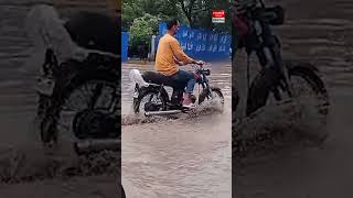 After Rain Guru Mandir Chowrangi became a mini swimming pool