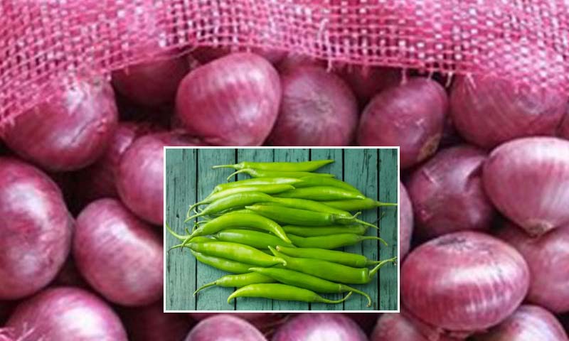 سبز مرچ، پیاز