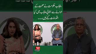 What measures has the Punjab government taken in South Punjab regarding health?