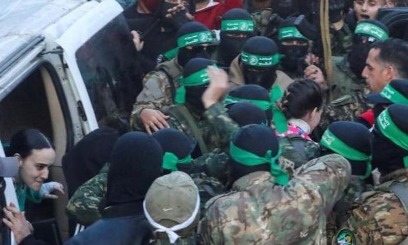 حماس کا آج 3 اسرائیلی یرغمالی رہا کرنے کا اعلان یرغمالی رہا
