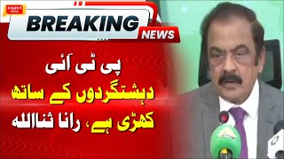 PTI Stands with Terrorists | Rana Sanaullah's Statement | Hum News