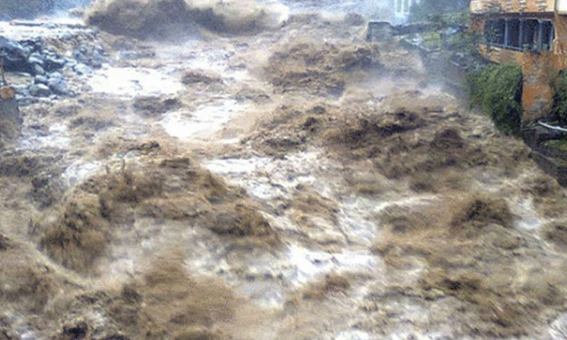 بونیر، خیبر اور گرد و نواح میں طوفانی بارش ، گھر سیلابی پانی میں بہہ گیا