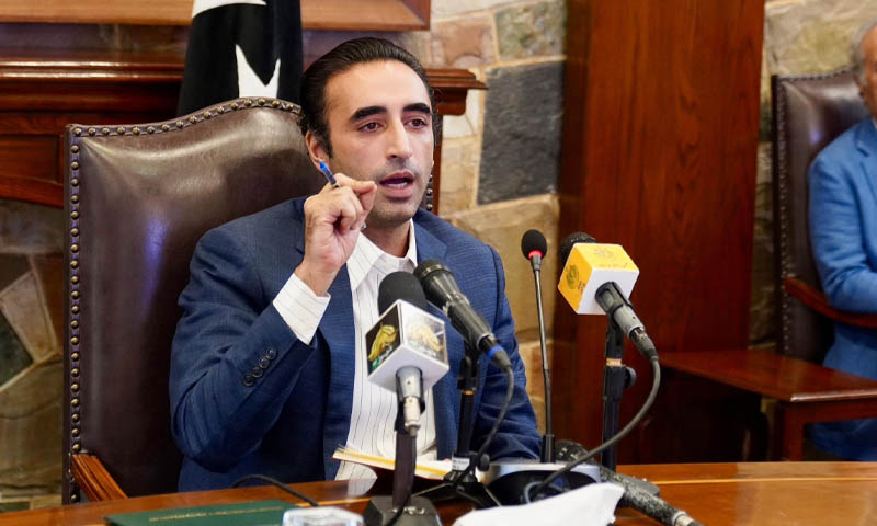 bilawal bhutto talking to press in karachi