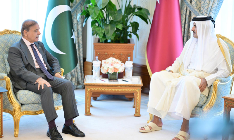 وزیر اعظم کا دوحہ کا ہنگامی دورہ ، قطر سے اظہار یکجہتی shehbaz sharif