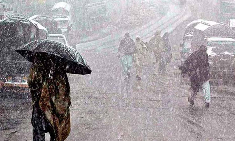 مختلف علاقوں میں گرج چمک کے ساتھ بارش اور برفباری کی پیشگوئی