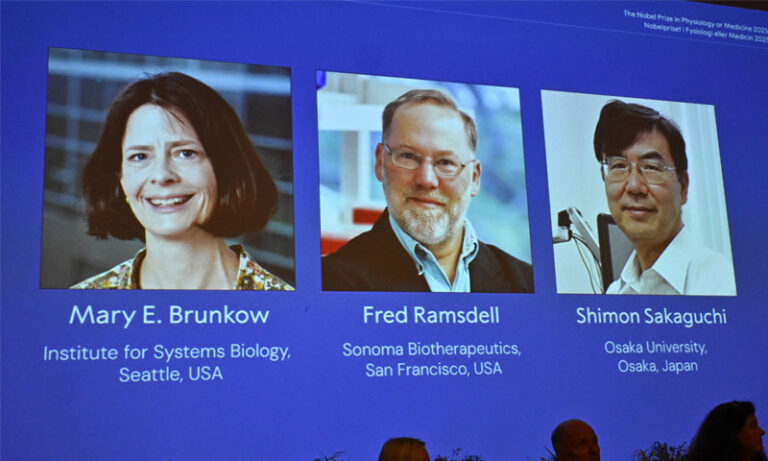 نوبیل انعام برائے طب 2025 امریکی و جاپانی سائنسدانوں کا نام