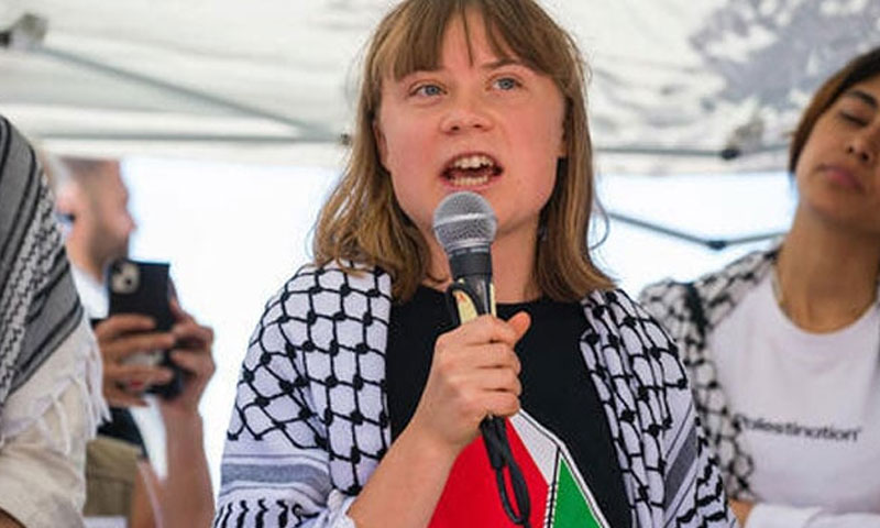 اسرائیلی فوج نے گریٹا تھنبرگ کی ویڈیو جاری کردی