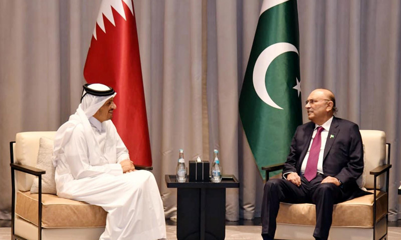 صدرزرداری سے قطری وزیراعظم کی ملاقات، پاکستان میں سرمایہ کاری بڑھانے پراتفاق Asif Ali Zardari