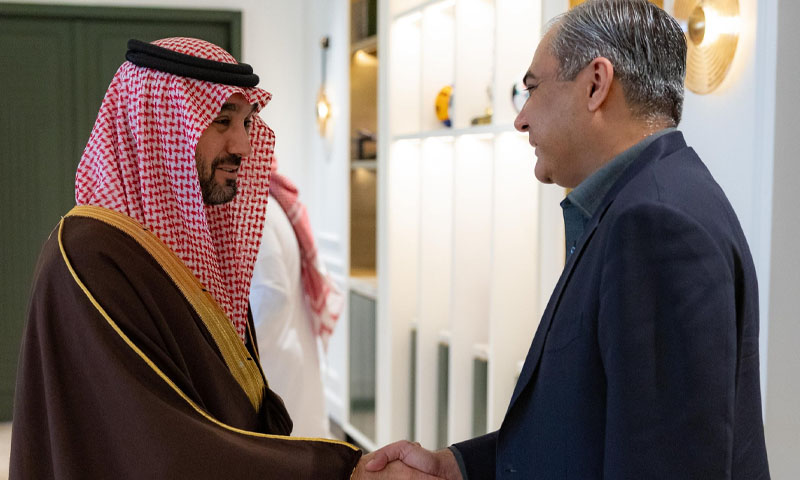 چیئرمین پی سی بی کی سعودی وزیر کھیل سے ملاقات، مشترکہ اقدامات کو حتمی شکل دینے پر اتفاق چیئرمین پی سی بی کی سعودی وزیر کھیل سے ملاقات، مشترکہ اقدامات کو حتمی شکل دینے پر اتفاق