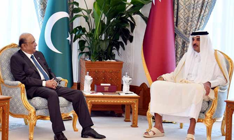 صدر کی دوحا میں امیر قطر سے ملاقات؛ شیخ تمیم نے پاک سعودی دفاعی معاہدے کو خوش آئند قرار دیدیا