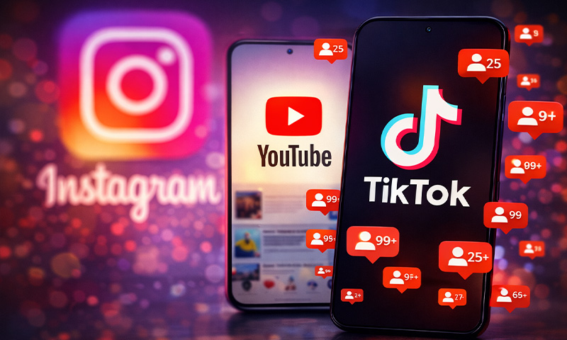 انسٹاگرام پر صارفین کی کمی، یوٹیوب اور ٹک ٹاک نے سبقت حاصل کر لی