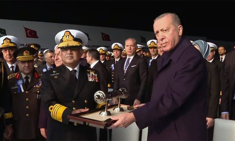استنبول نیول شپ یارڈ میں پی این ایس خیبر کی کمیشننگ تقریب ، صدر ایردوان کی خصوصی شرکت pakistan navy