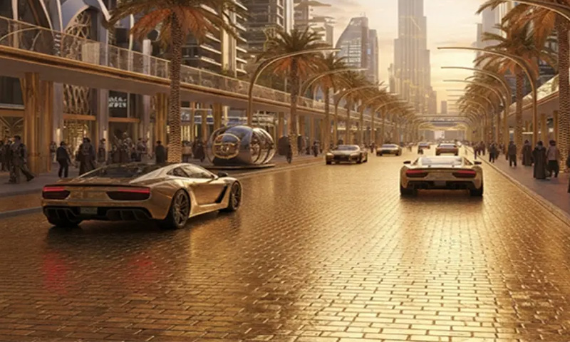 دبئی میں دنیا کی پہلی سونے سے تیار کی جانے والی سڑک کی تعمیر کا آغاز