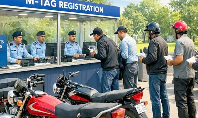 موٹرسائیکلوں پر ایم ٹیگ، حکم امتناع دینے کی درخواست مسترد، 7 دن میں جواب طلب
