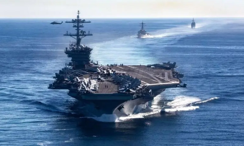 امریکی بحری جہاز یو ایس ایس ابراہام لنکن پر حادثہ، نیوی اہلکار زخمی