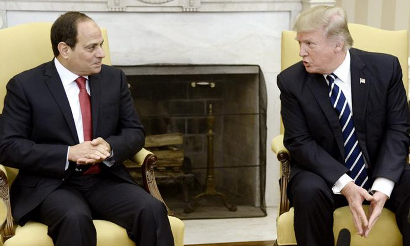 خلیجی جنگ روکیں، صرف آپ ہی کر سکتے ہیں، السیسی کی ٹرمپ سے اپیل