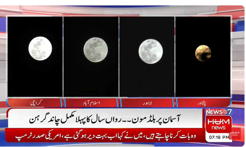 چاندگرہن کے دلکش نظارے