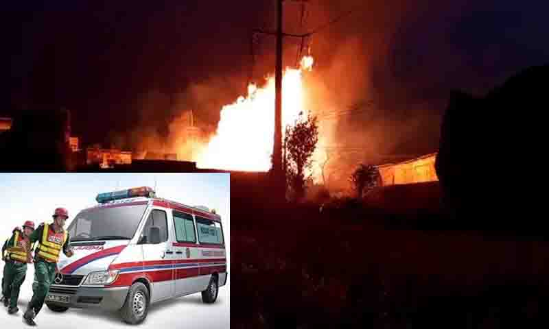 حطار انڈسٹریل اسٹیٹ میں گیس پائپ لائن دھماکا، 8 افراد جاں بحق