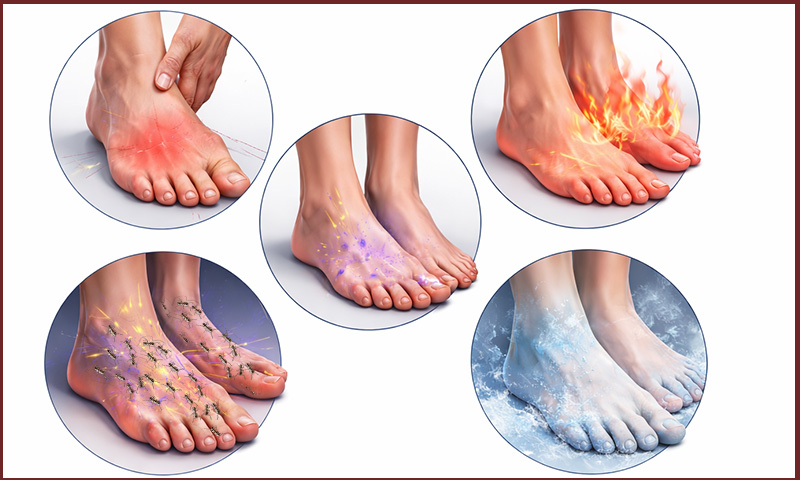 پاؤں میں یہ 5 علامات نظر انداز نہ کریں