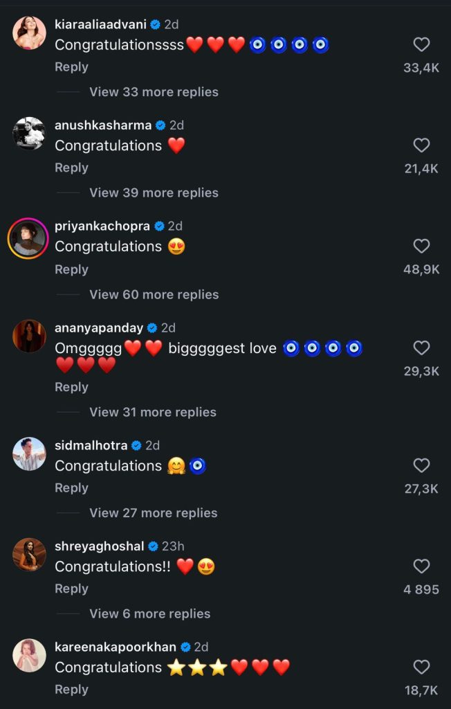 bollywood actors comments