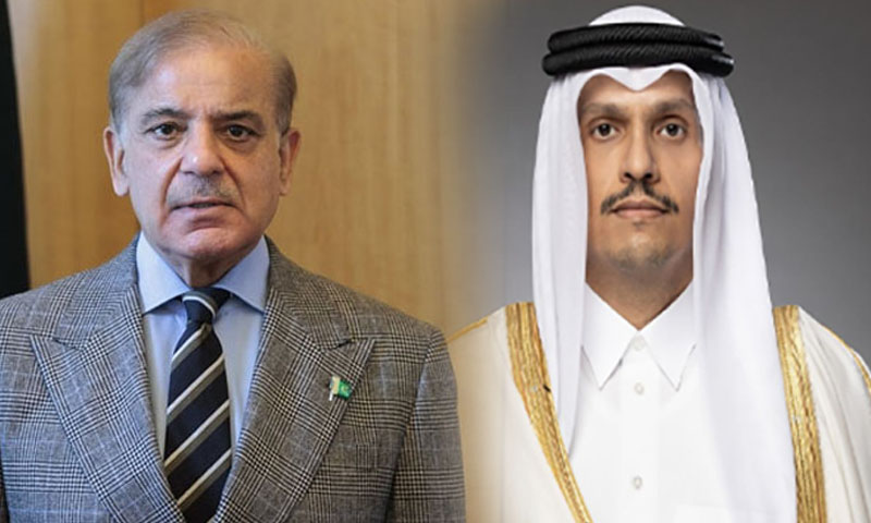 قطری وزیراعظم کا شہباز شریف سے ٹیلیفونک رابطہ، خطے میں امن کوششوں پر تبادلہ خیال
