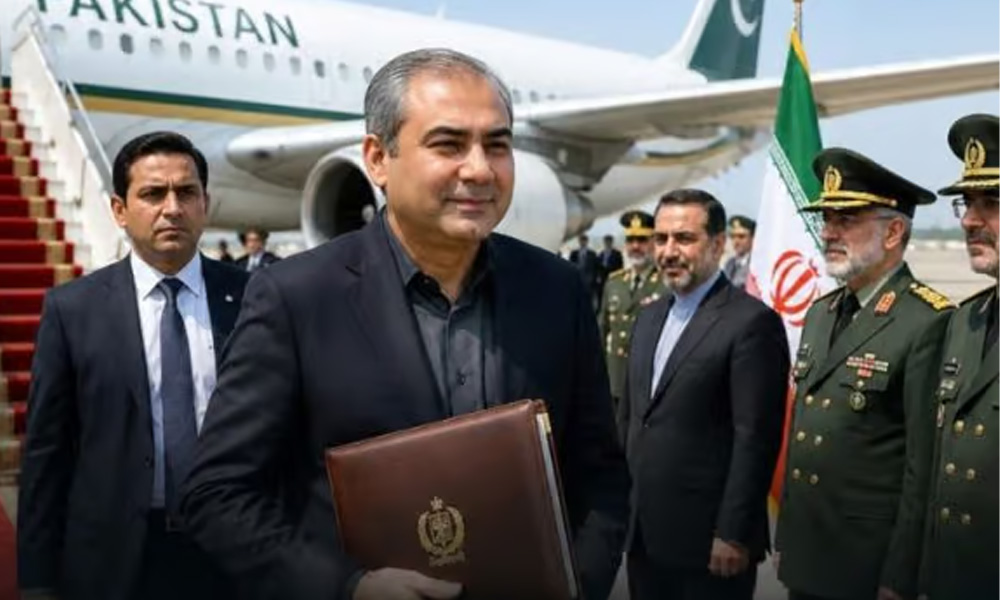 محسن نقوی فیلڈ مارشل عاصم منیر کا خصوصی پیغام  لے کر تہران پہنچ گئے