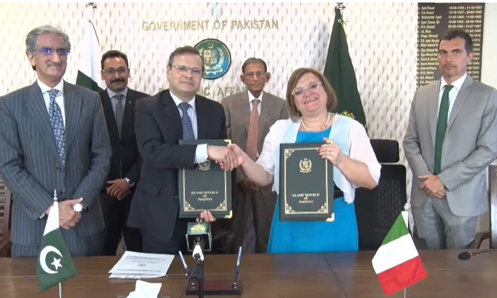 پاکستان اور اٹلی کے درمیان رعایتی قرضے کے معاہدے پر دستخط