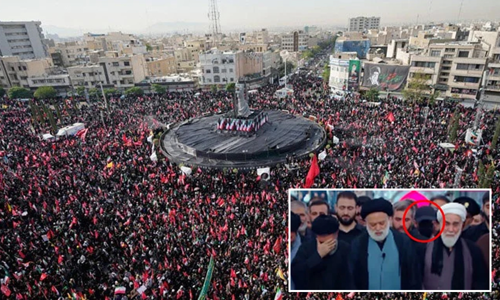 علی خامنہ ای کی نمازِ جنازہ میں شریک  پراسرار نقاب پوش شخص کی شناخت ہو گئی