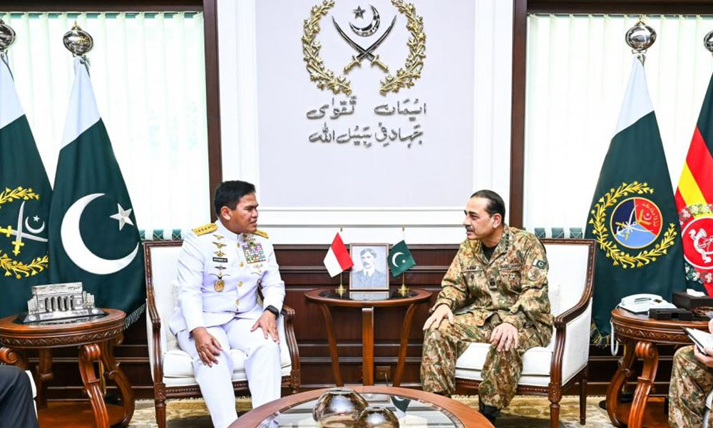 فیلڈ مارشل سید عاصم منیر سے انڈونیشین نیول چیف کی ملاقات، دفاعی تعاون بڑھانے پر اتفاق