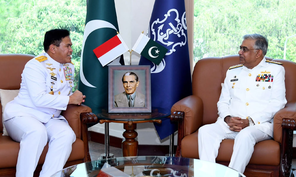 انڈونیشین نیوی چیف کی نیول چیف ایڈمرل نوید اشرف سے ملاقات، بحری تعاون بڑھانے پر اتفاق