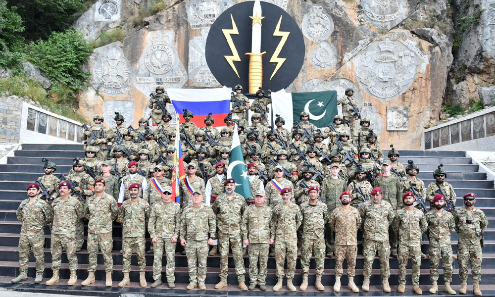 پاکستان، روس اور عمان کی مشترکہ فوجی مشقوں کا آغاز ہو گیا