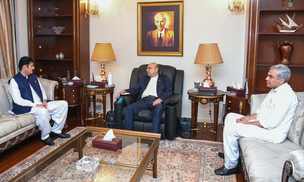 صدر مملکت سے وزیر داخلہ اور گورنر خیبرپختونخوا کی ملاقات، صوبے کی سکیورٹی صورتحال پر بریفنگ