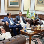 ایاز صادق ، رانا ثناء اللہ اور ڈاکٹر طارق فضل چوہدری کی مولانا فضل الرحمان سے ملاقات