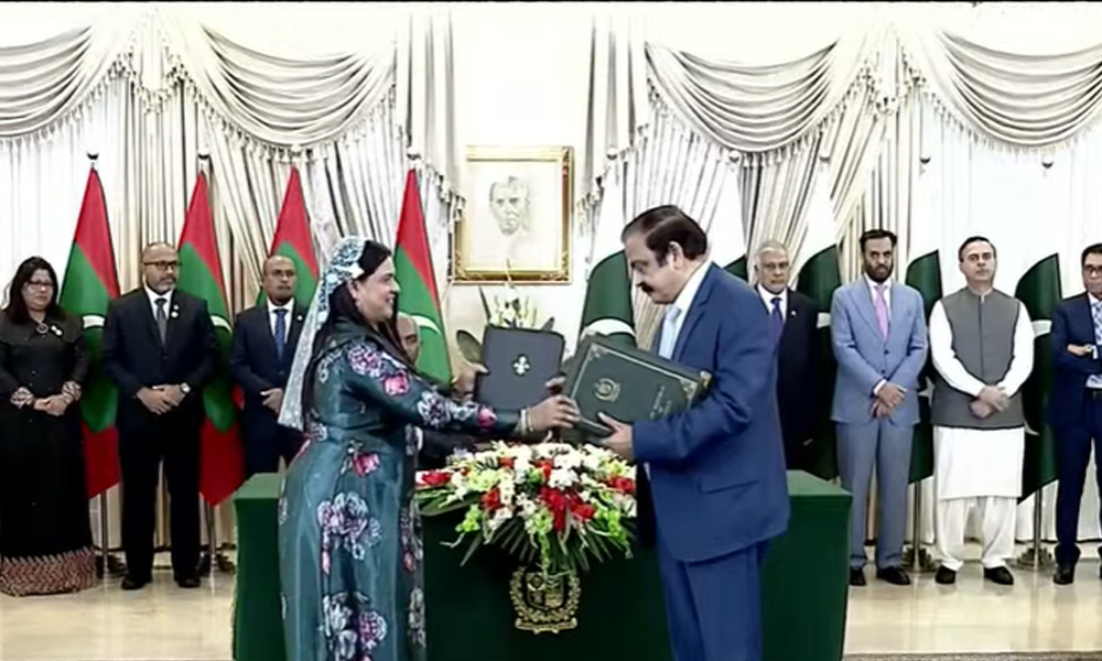 پاکستان اور مالدیپ  کے درمیان مختلف شعبوں میں مفاہمتی یادداشتوں پر دستخط