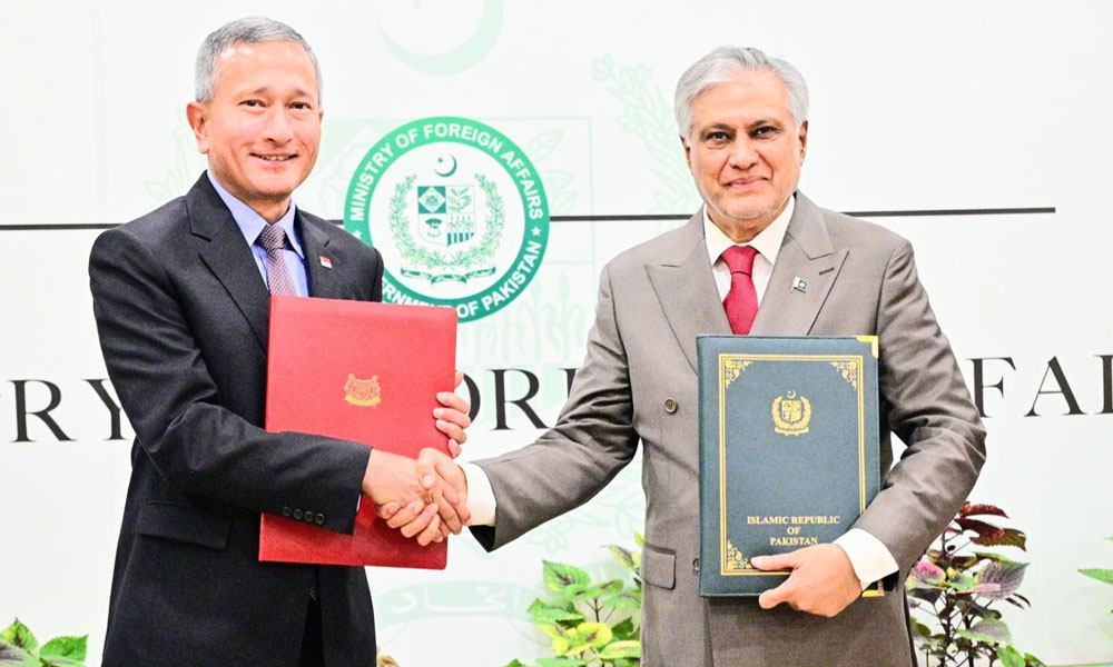 پاکستان اور سنگاپور کا تجارت، سرمایہ کاری اور ہنرمندی کے فروغ میں تعاون بڑھانے پر اتفاق